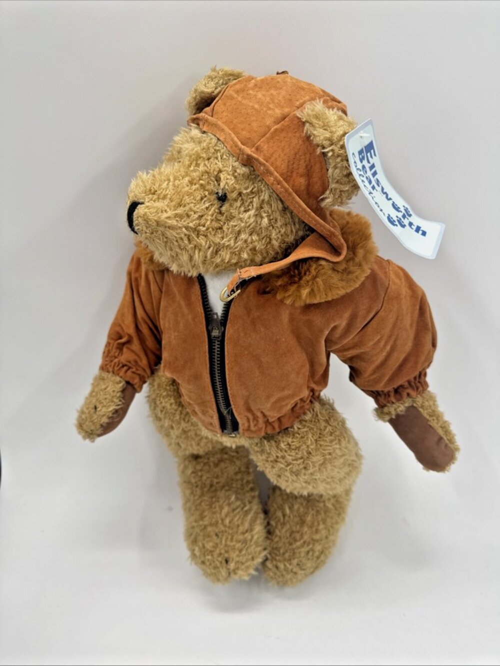 Ellsworth Bear Collection Musical Bear with Flyers Hat Jacket Jointed Plush 19"